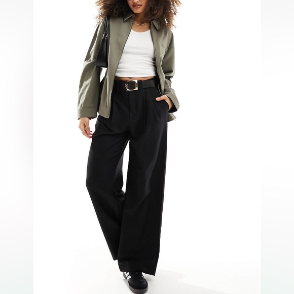 NWT ASOS DESIGN twill harrington shacket khaki green army green jacket - Picture 2 of 4